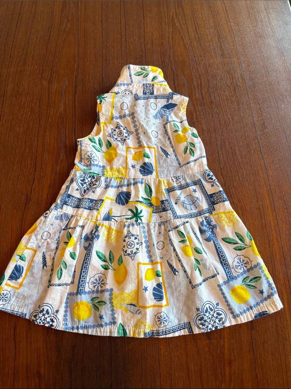 Alex’s Lemonade Stand Girls Dress 2T Lemon Tile Print Cotton Sleeveless